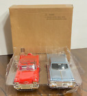 Fairfield Mint 1958 Red Chevrolet Impala & 1964 Blue Chevrolet Impala 1/24 Scale
