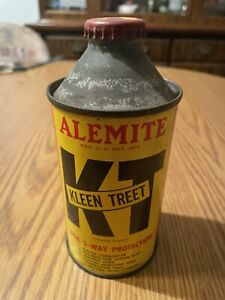 RARE Cone Top Vintage Alemite KT Kleen Treet Stewart Warner Can, Unopened, NOS