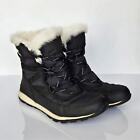 Sorel Womens Whitney Short Lace Up Boots Size 9 Black Waterproof