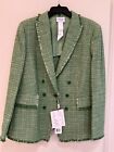 $1600 NEW AKRIS PUNTO spring Executive Women's Green Blazer Jacker Size US 18