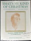 1961 JOHNNY MATHIS Sheet Music THATS MY KIND OF CHRISTMAS
