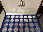 1976 Canadian Montreal Olympic Games 28 .925 Silver Coin Set in Original Box