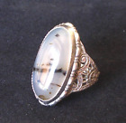Vintage Sterling Silver 925 Dendritic Opal Ring Size 4.5 3.8g (Grp. 32)