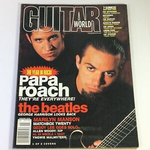 Guitar World Magazine January 2001 - Papa Roach, Marilyn Manson & Geddy Lee