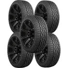 (QTY 5) 33x12.50R20LT Atturo Trail Blade ATS 121Q LRF Black Wall Tires