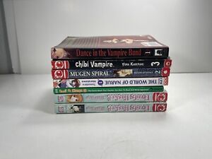 Lot Of 7 Manga Books Chibi Vampire Mugen Spiral Narue Fruits Basket Bund Kanji