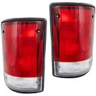 Halogen Tail Light Set For 1995-2002 Ford E-150 Econoline Clear & Red Lens 2Pcs