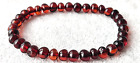 AMBER BRACELET NATURAL BALTIC HONEY CHERRY WHITE COLOR OVAL BEADS FROM EUROPE