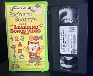 Richard Scarry's BEST LEARNING SONGS VIDEO EVER VHS (1993) TESTED Free Shipping!