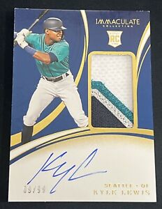 2020 Panini Immaculate 09/99 Kyle Lewis #130 RPA Rookie Patch Auto RC Mariners