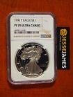 1996 P PROOF SILVER EAGLE NGC PF70 ULTRA CAMEO CLASSIC BROWN LABEL