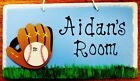 Personalize BASEBALL SIGN Room Door SPORTS Kids Name SIGN Wall Art Plaque Decor