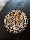 BEAUTIFUL Vintage Turkish Copper Etched Floral Small Wall Decor Plate 5.5”
