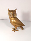 Vintage MCM Brass Owl Bird Figure Statue 7