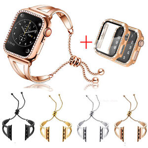 Women Watch Band Strap+Bling Case Cover For Apple Watch Series 9 8 7 6 5 SE 2 49