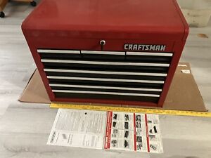 Vtg 706-659040 Craftsman 8 Drawer Top Tool Box! Nice Solid Condition With Key