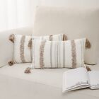 2PCS Boho Cushion Cover Lumbar Throw Pillow Case Tassels Sofa Home Decor 12X20 