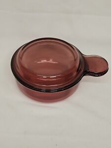 Vision Cranberry Corning USA Pyrex Large Grab A Meal Bowl and Lid 150-B 0.4L EXC