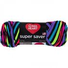 Red Heart Super Saver Knitting Yarn-Neon Stripes, Set Of 3