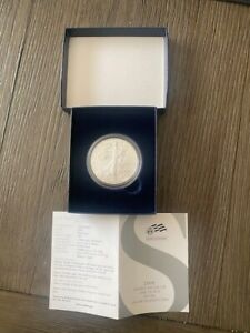 2008 W American Eagle One Ounce Silver Uncirculated Coin with COA