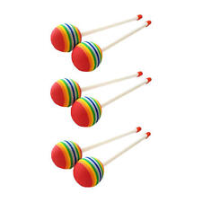 6pcs Lollipop Felt Drum Stick Marimba Mallets Glockenspiel Sticks Kids Drumstick