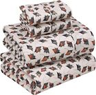 100% Cotton Floral Sheets 4 Piece Set For King Size Bed 200 Thread Count Modern