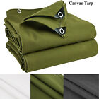 16oz Heavy Duty Canvas Tarp Thick Camping Garden Tarpaulin Cotton Shade Tent