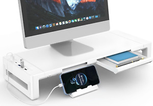 Monitor Stand Riser, Foldable Computer Monitor Stand for Desk with USB 3.0 and C