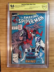 Amazing Spider_man #344 CBCS 9.4 signed by Emberlin 1st Kasady