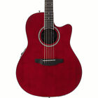 Ovation Applause Standard Mid Depth Acoustic-Electric Guitar, Ruby Red