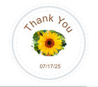 SUNFLOWER LABELS PERSONALIZED STICKERS SIZES PARTY BIRTHDAY WEDDING SHOWER