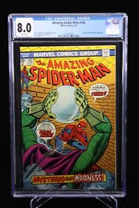 Amazing Spider-Man #142 - John Romita Sr. Cover/ Mysterio App (CGC 8.0) 1975
