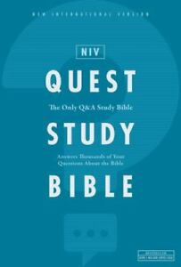 NIV, Quest Study Bible, Hardcover, Comfort Print: The Only Q and A Stud - GOOD