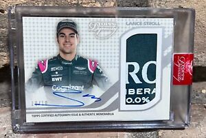 2021 Topps Dynasty Formula 1 F1 Racing Lance Stroll AUTO Patch 10/10