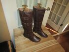 BOC by Born Women's Size 10 M Wide Calf Brown Faux Leather Round Toe Boots Zip
