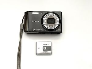 Sony Cybershot DSC-W370 14.1 Megapixel Digital Camera Black Chrome