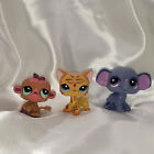 Littlest Pet Shop #2118 #2119 #2120: Authentic Glitter Cat, Monkey, & Elephant