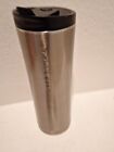 Starbucks 2011 Silver Stainless Steel Tumbler Travel Mug Cup Flip-top Lid 20 oz