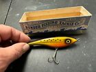 vintage Bender Florida fishing lure + Box wood bass plug bait tackle NO 190 PP-S