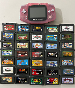 New ListingNintendo Game Boy Advance Console Pink Fushcia 35 GAMES BUNDLE LOT Great Shape