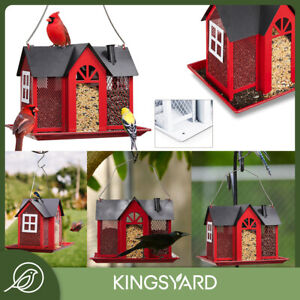 Kingsyard 3 in1 Bird Feeder Triple Seed Feeder Hanging House Feeder Garden Decor