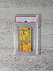 RARE 1967 Mets Opening Day Ticket Stub Tom Seaver's First Game GRADED - PSA 4