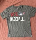 Iowa Cubs T-Shirt Large Vote Baseball Caucuses Promotion Grey 108 Stitches