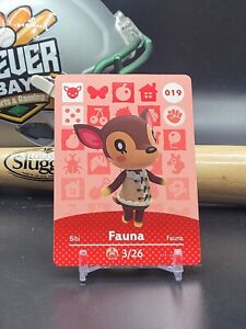 FAUNA 019 Animal Crossing Amiibo Authentic Nintendo Mint Card From Series 1(EF)
