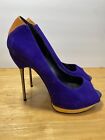 Aldo Purple Yellow Orange High Heels Size 40 Leather Shoes US 9 UK 7