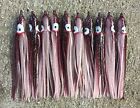 Lot Of 10 Hoochie Squid Skirts Unrigged Fishing Lures 4 3/4