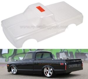 Clear RC Body 1/10 1972 Chevy C10 For RC Touring Cars Vaterra+Losi V100+4-Tec2.0