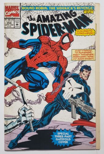B 1992 Marvel Comic The Amazing Spider-Man #358 | The Punisher | Moon Knight