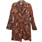 Cabi Floral Coat Jacket Size 10 Jacobean Brocade Tapestry Jacquard Embroidered