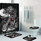 Legendary Harley Davidson Motorcycle Bathroom Sets 4PCS, Shower Curtain set